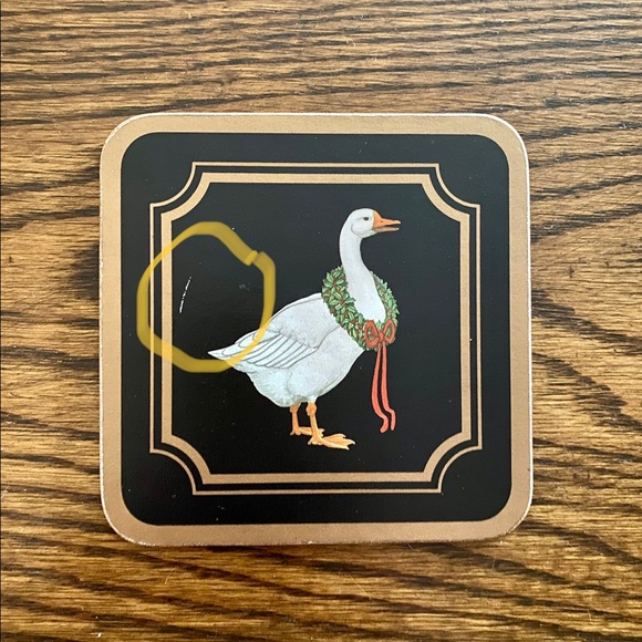 Vintage Pimpernel Christmas Goose Coasters Set of 6 - Picture 7 of 9